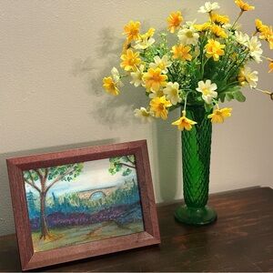 Oil Pastels 5x7 Viaduct Park Bedford Ohio Top of the Bedford Shale